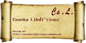 Csonka Libériusz névjegykártya